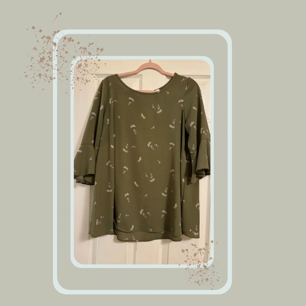 Large Green Red Lolly Top with Cap Sleeves